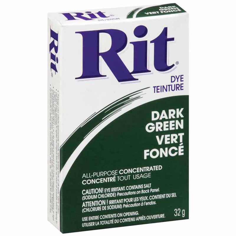 RIT All Purpose Powder Dye - Dark Green - 31.9g (1⅛ oz)