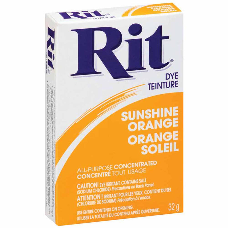 RIT All Purpose Powder Dye - Sunshine Orange - 31.9g (1⅛ oz)