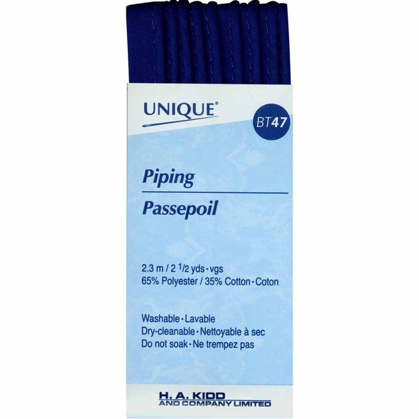 UNIQUE Passepoil 3.2mm x 2.3m - bleu marine