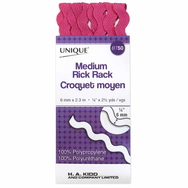 UNIQUE Croquet moyen 14mm x 2.3m - rose vif