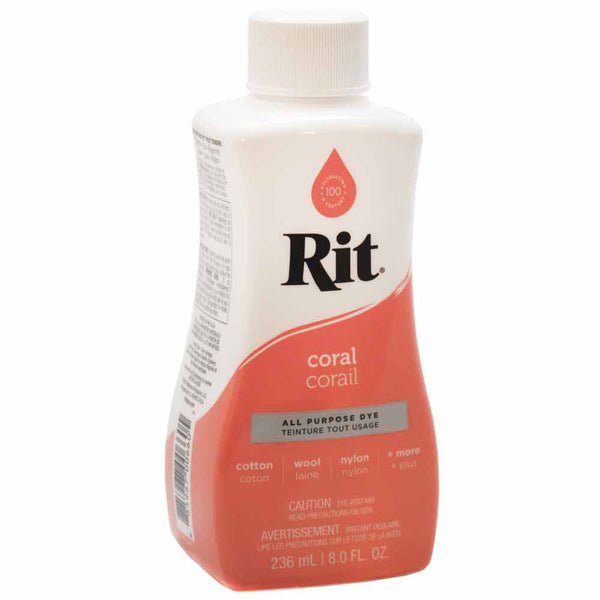 RIT All Purpose Liquid Dye - Coral - 236 ml (8 oz)