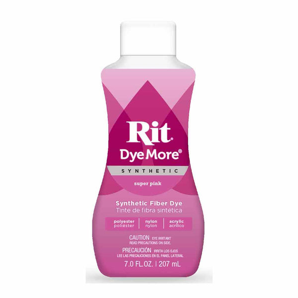 RIT DyeMore Liquid Dye for Synthetic Fibers - Super Pink - 207 ml (7 oz)
