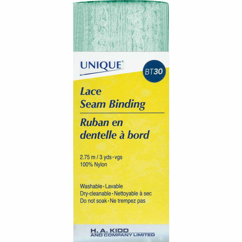 UNIQUE Ruban en dentelle à bord 18mm x 2.75m - menthe