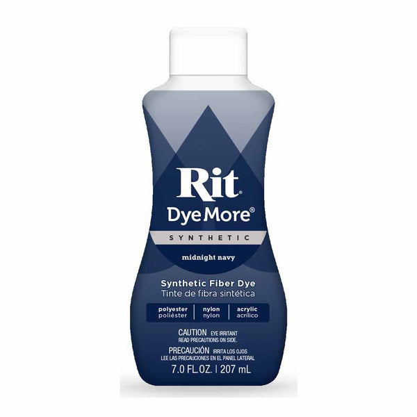 RIT DyeMore Liquid Dye for Synthetic Fibers - Midnight Navy - 207 ml (7 oz)