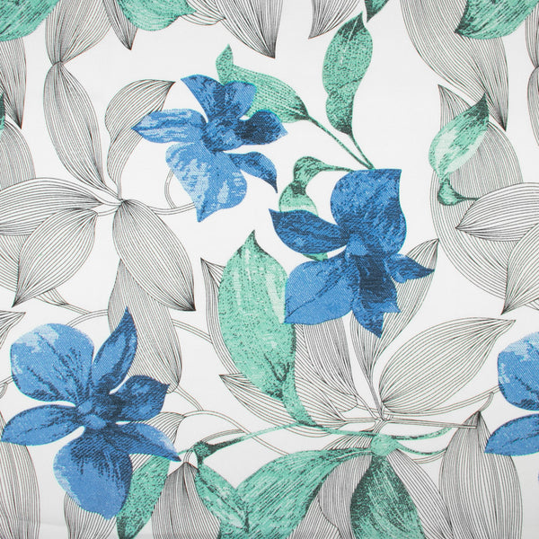 9 x 9 inch Fabric Swatch - Home Décor Outdoor - St-Tropez - Floral Paradise - Blue