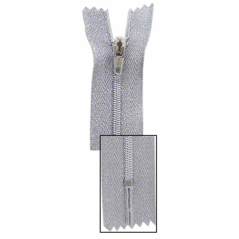 VIZZY Metallic Closed End Zipper 30cm (12") - Metallic Silver - 1724