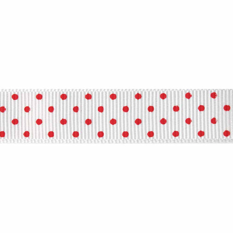 ELAN Red Polka Dot Ribbon 16mm x 5m