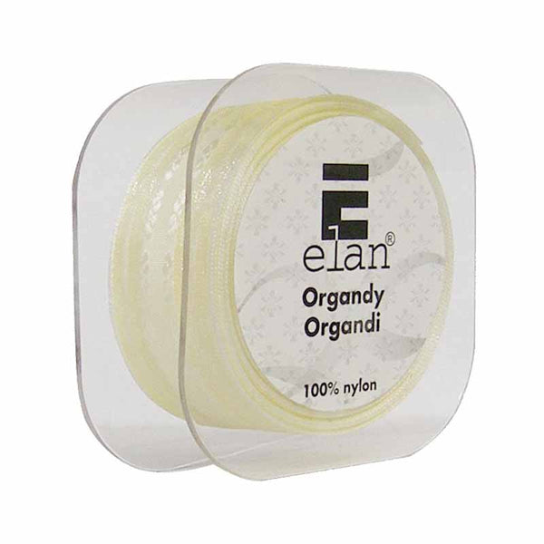 ELAN Ruban organza à 2 bandes 25mm x 5m - crème