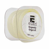 ELAN Ruban organza avec bandes à damier 36mm x 5m - crème