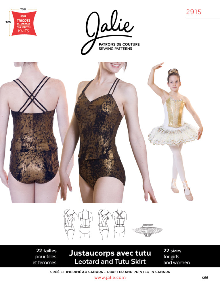 Jalie Pattern 2915 - Dance leotard and tutu skirt