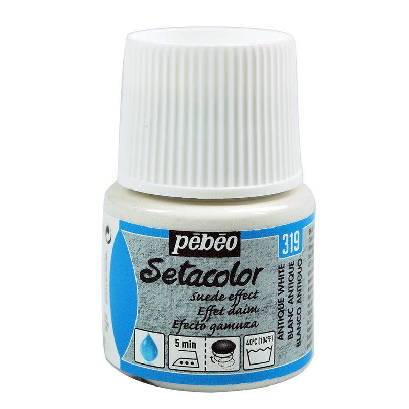 SETACOLOR OPAQUE  EFFET DAIM 45 ML BLANC ANTIQUE