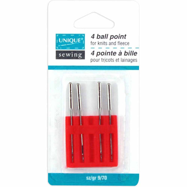 UNIQUE SEWING Ball Point Needles - size 70/9 - 4 count