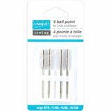 UNIQUE SEWING Ball Point Needle Assortment - 70/9, 80/12, 90/14, 100/16 - 4 count
