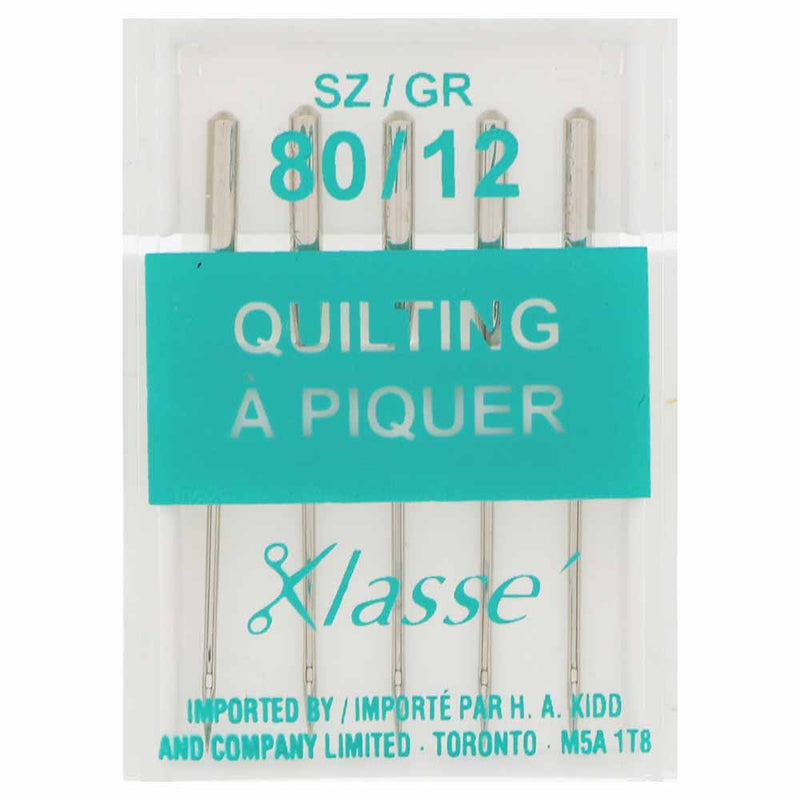 KLASSE´ Quilting Needles Carded - Size 80/12 - 5 count