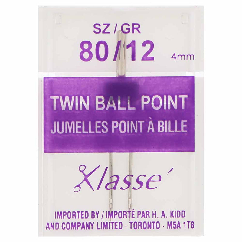 KLASSE´ Twin Ball Point Carded - Size 80/12 - 4mm