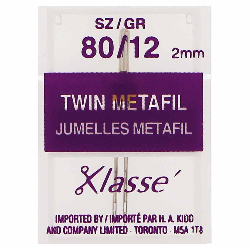 KLASSE´ Twin Metafil Needle Carded - Size 80/12 - 2mm