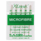 Aiguilles à microfibre KLASSE´ sur carton - Grosseurs assorties 1-60/8, 2-70/10, 2-80/12