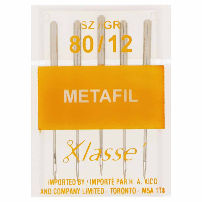KLASSE´ Metafil Needles Carded - Size 80/12 - 5 count