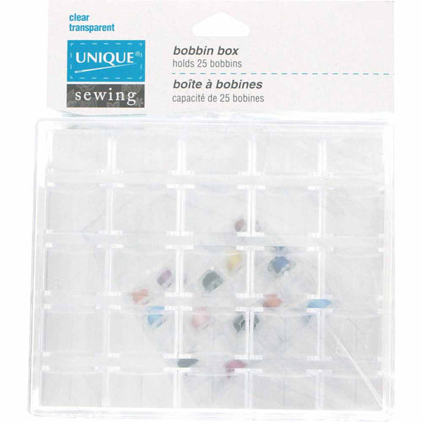 UNIQUE SEWING Bobbin Box - holds 25 Bobbins