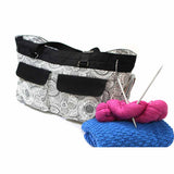 VIVACE Fourre-tout à tricot - 43 x 15 x 28cm - blanc et noir
