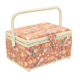 VIVACE Medium Sewing Basket - Floral Dark Pink