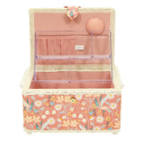 VIVACE Medium Sewing Basket - Floral Dark Pink