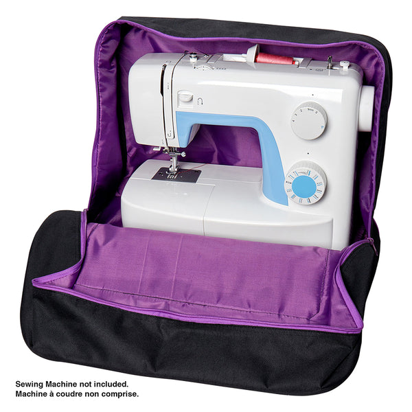 SEW EASY Sewing Machine Tote Bags - Black & Purple - 44 x 20 x 38cm (17¼” x 7⅞” x 15”)
