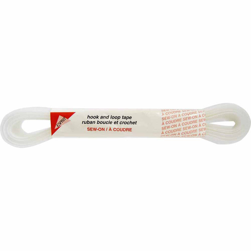 ESPRIT Hook and Loop Tape Sew-On - 25mm x 1m (1" x 39") - White