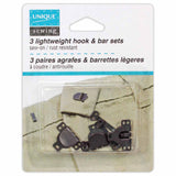 UNIQUE SEWING  Lightweight Hook & Bar Sets Black - 3 sets