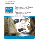 UNIQUE SEWING Hooks & Eyes White - 4.0cm - 2 sets