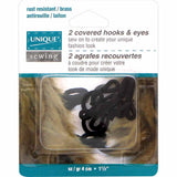 UNIQUE SEWING Hooks & Eyes Black - 4.0cm - 2 sets