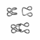 UNIQUE SEWING Hooks & Eyes Silver - 9mm (⅜") - 2 sets