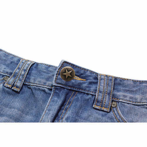 UNIQUE SEWING Jean Buttons No Sewing - Antique Copper Large Stars - 6pcs. - 17mm (⅝")