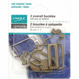 UNIQUE SEWING Boucles de salopette or - 25mm (1") - 2 mcx