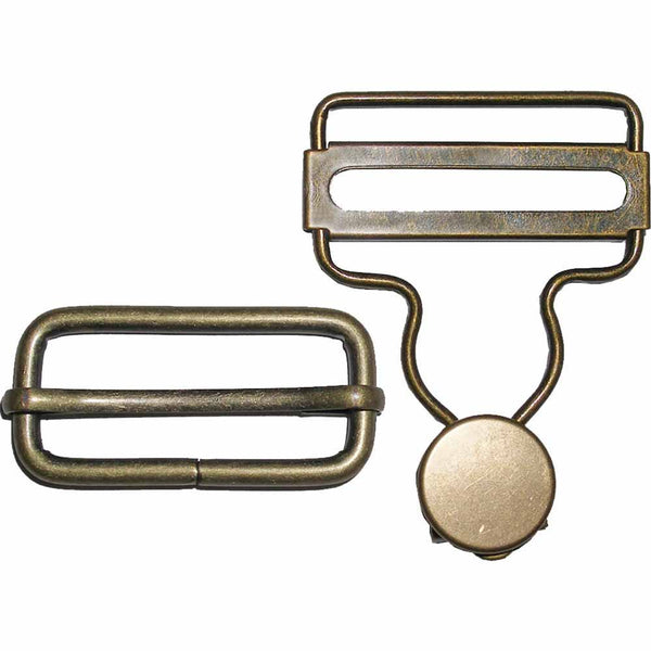 UNIQUE SEWING Overall Buckle Gold - 25mm (1") - 2 pcs