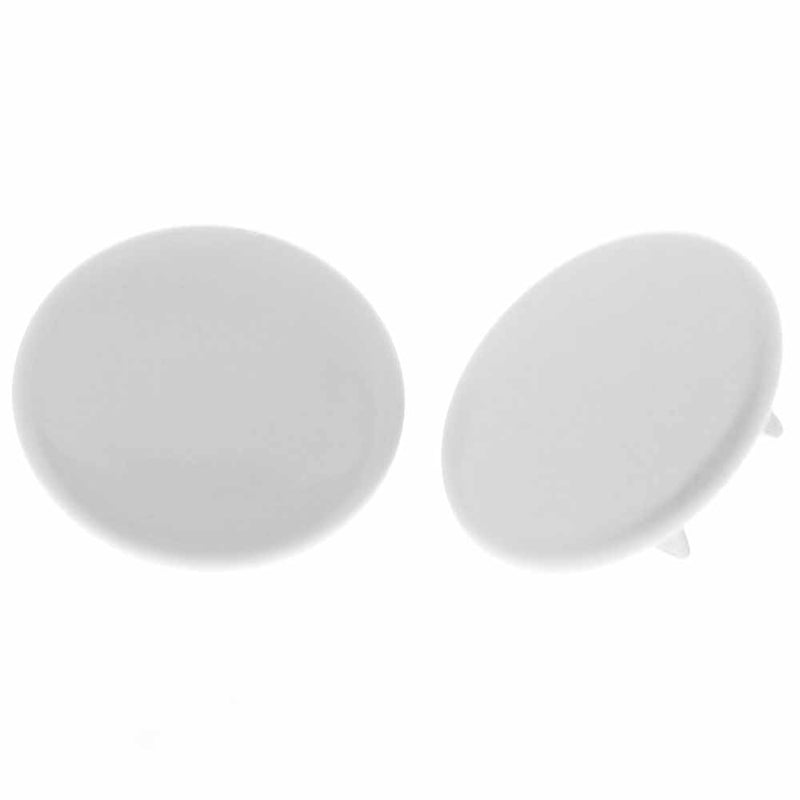 UNIQUE SEWING Boutons-pression émaillés sans couture blanc - 11.5mm (½") - 6 paires