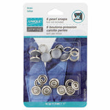 UNIQUE SEWING Boutons-pression perlés sans couture Fumée - 11.5mm (½") - 6 paires