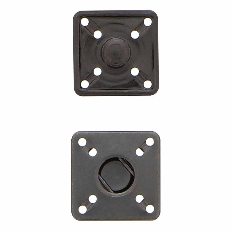 UNIQUE SEWING Boutons-pression à coudre carré  - 14mm (½") - gris acier - 4 paires