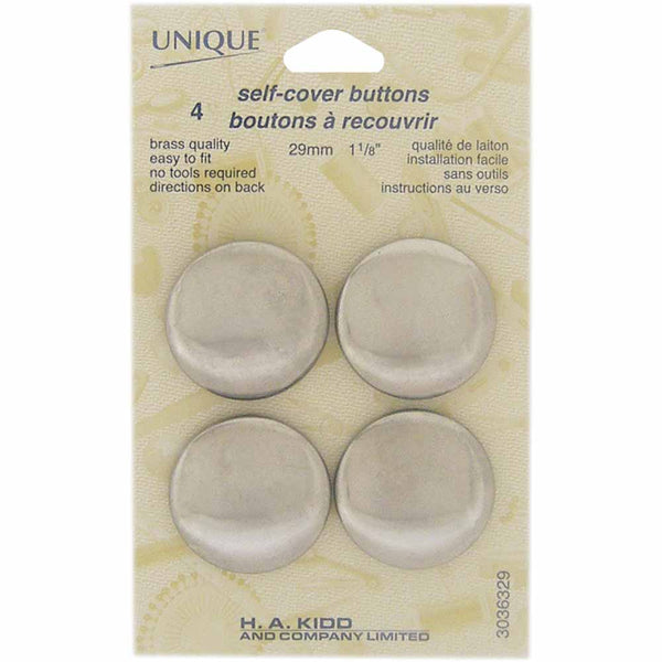 UNIQUE SEWING Buttons to Cover - 29mm (1⅛") - 4 sets