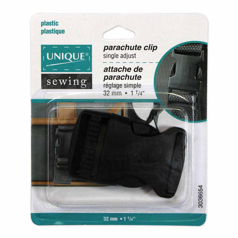 UNIQUE SEWING Attache de parachute - plastique - 32mm (1¼") - noir
