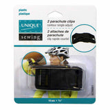 UNIQUE SEWING Contoured Parachute Buckle - Plastic - 19mm (¾") - Black - 2 pcs