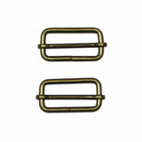 UNIQUE SEWING Slide Buckle - Metal - 32mm (1¼") - Antique Gold - 2 pcs