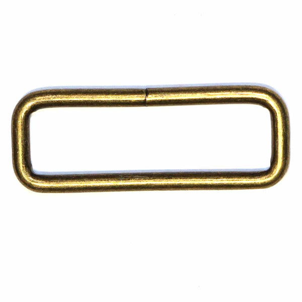 UNIQUE SEWING Rectangle Rings - 25mm (1") - Antique Gold - 4 pcs.