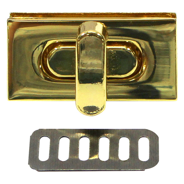UNIQUE SEWING Rectangle Turn Clasp - 35mm (1 3/8") - Gold