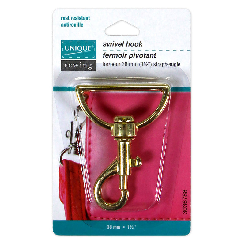 UNIQUE SEWING Swivel Hook - 38mm (1½") - Gold