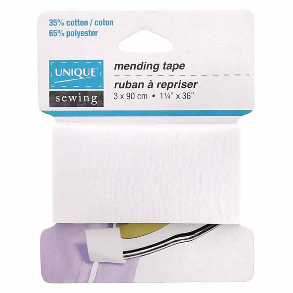UNIQUE SEWING Mending Tape White - 3.2cm x 0.9m (1¼ " x 36")