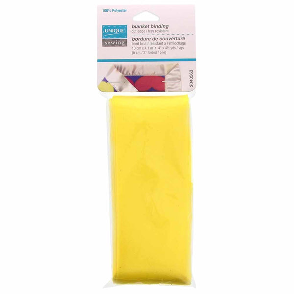 UNIQUE SEWING Blanket Binding 10cm x 4.1m - Lemon Yellow