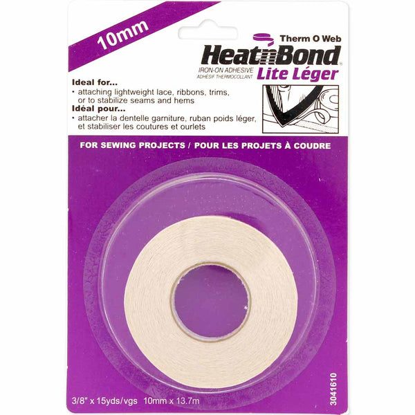 HEATNBOND Lite Iron-On Adhesive Tape - 10mm x 13.7m (3/8" x 15yds)