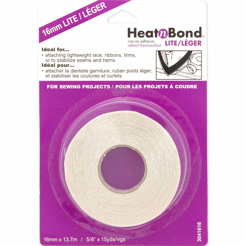 HEATNBOND Lite Iron-On Adhesive Tape - 16mm x 13.7m (5/8" x 15yds)