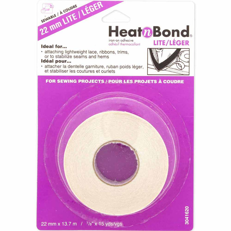 HEATNBOND Lite Iron-On Adhesive Tape - 22mm x 13.7m (7/8" x 15yds)